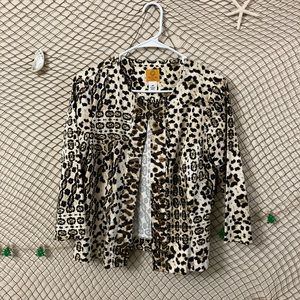 Leopard print jacket size 10 petite